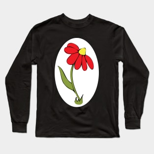 Daisy Whimsical Cartoon Illustration Happy Colours Long Sleeve T-Shirt